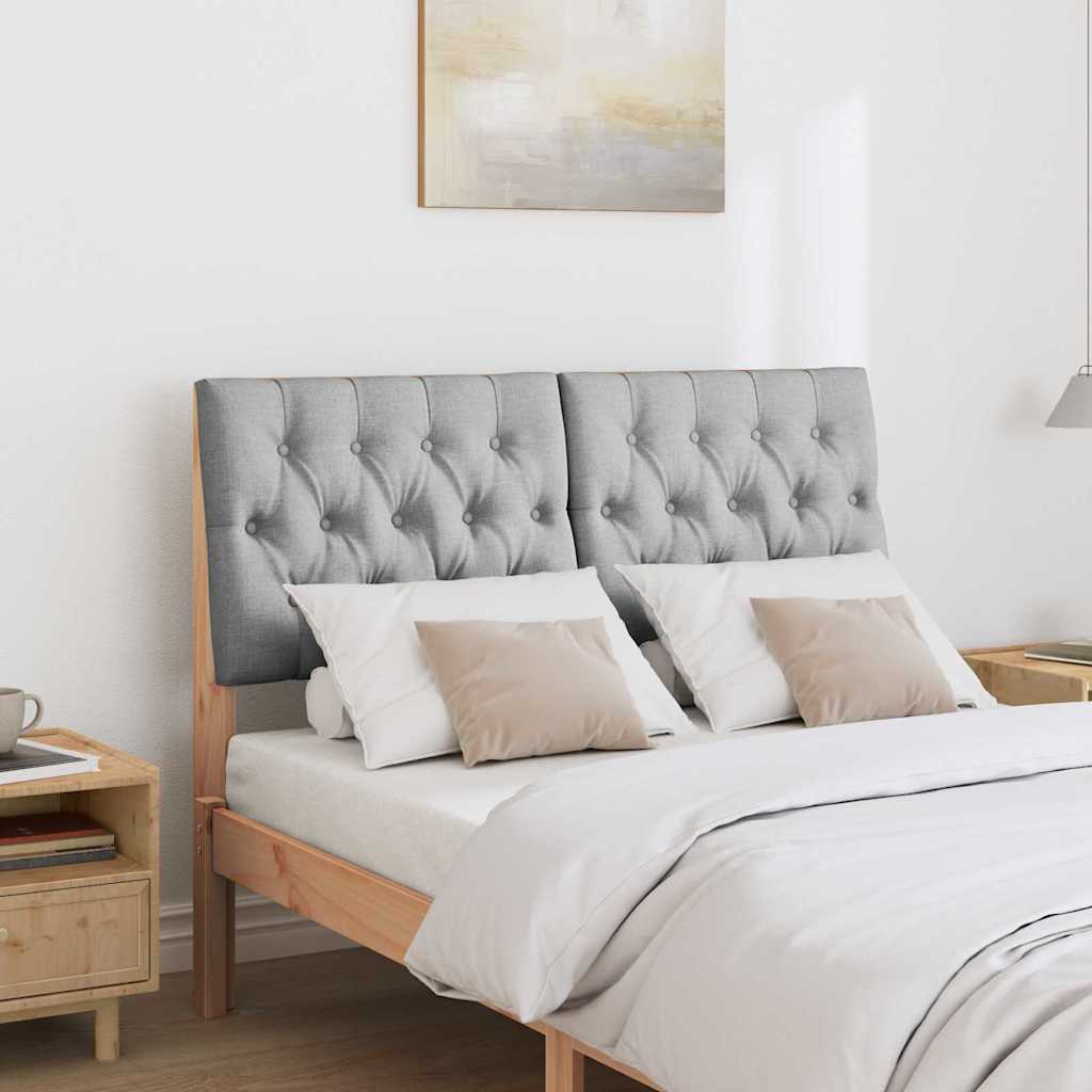 Tête de lit capitonnée Gris clair 120 cm Pin massif - XIOS