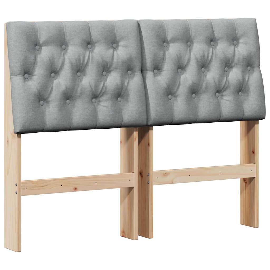 Tête de lit capitonnée Gris clair 120 cm Pin massif - XIOS