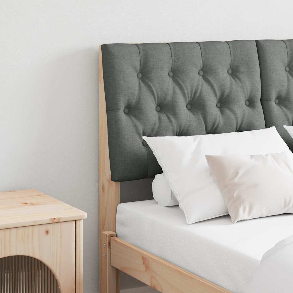 Tête de lit capitonnée Gris foncé 120 cm Pin massif - XIOS