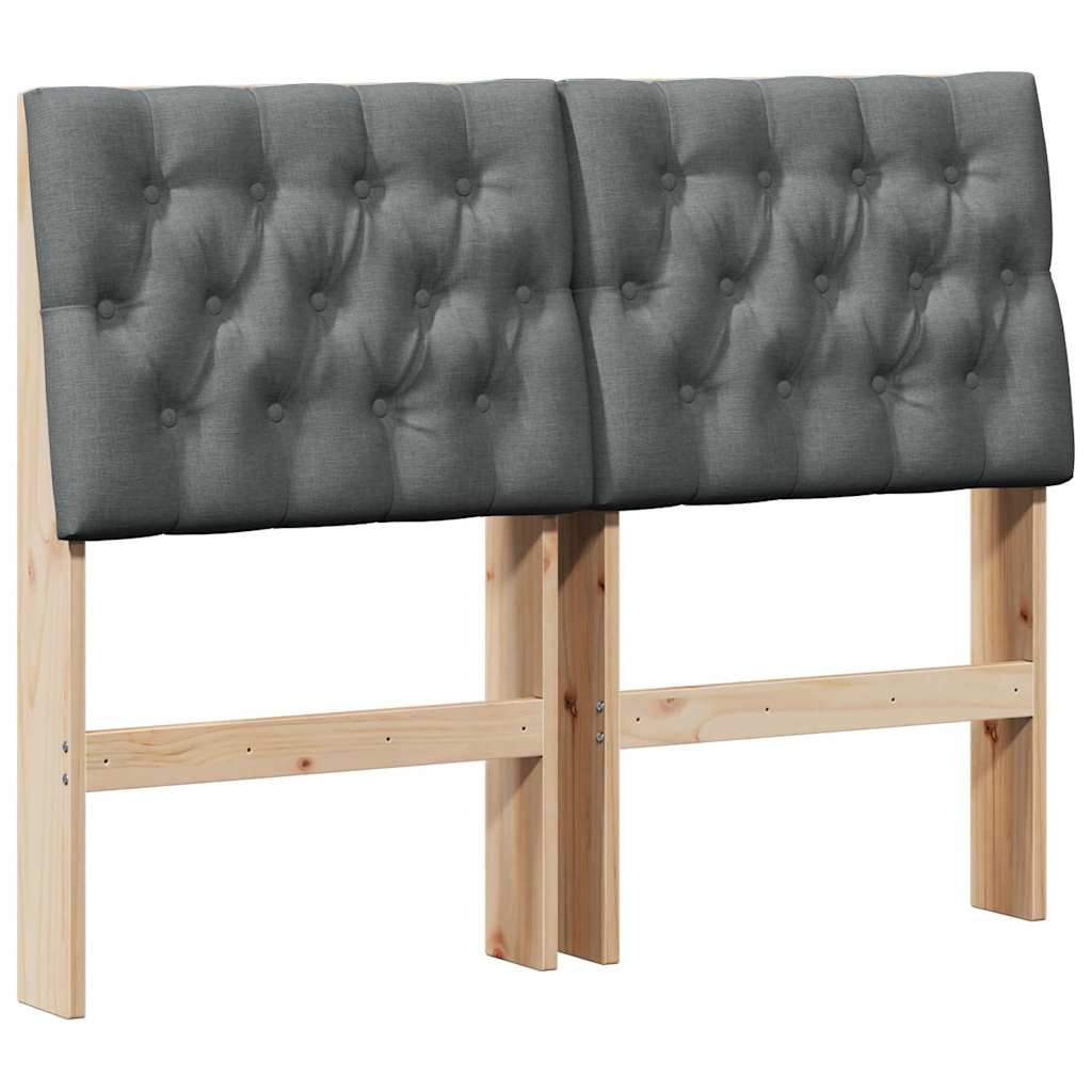 Tête de lit capitonnée Gris foncé 120 cm Pin massif - XIOS