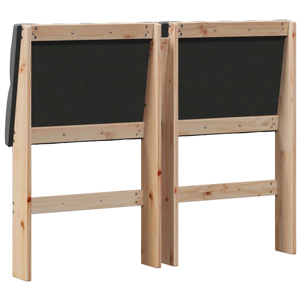 Tête de lit capitonnée Gris foncé 120 cm Pin massif - XIOS