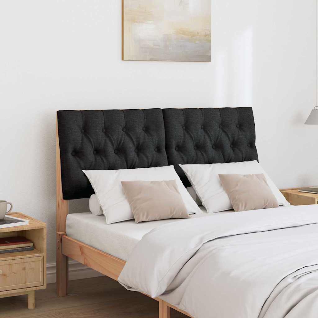 Tête de lit capitonnée Noir 120 cm Pin massif - XIOS
