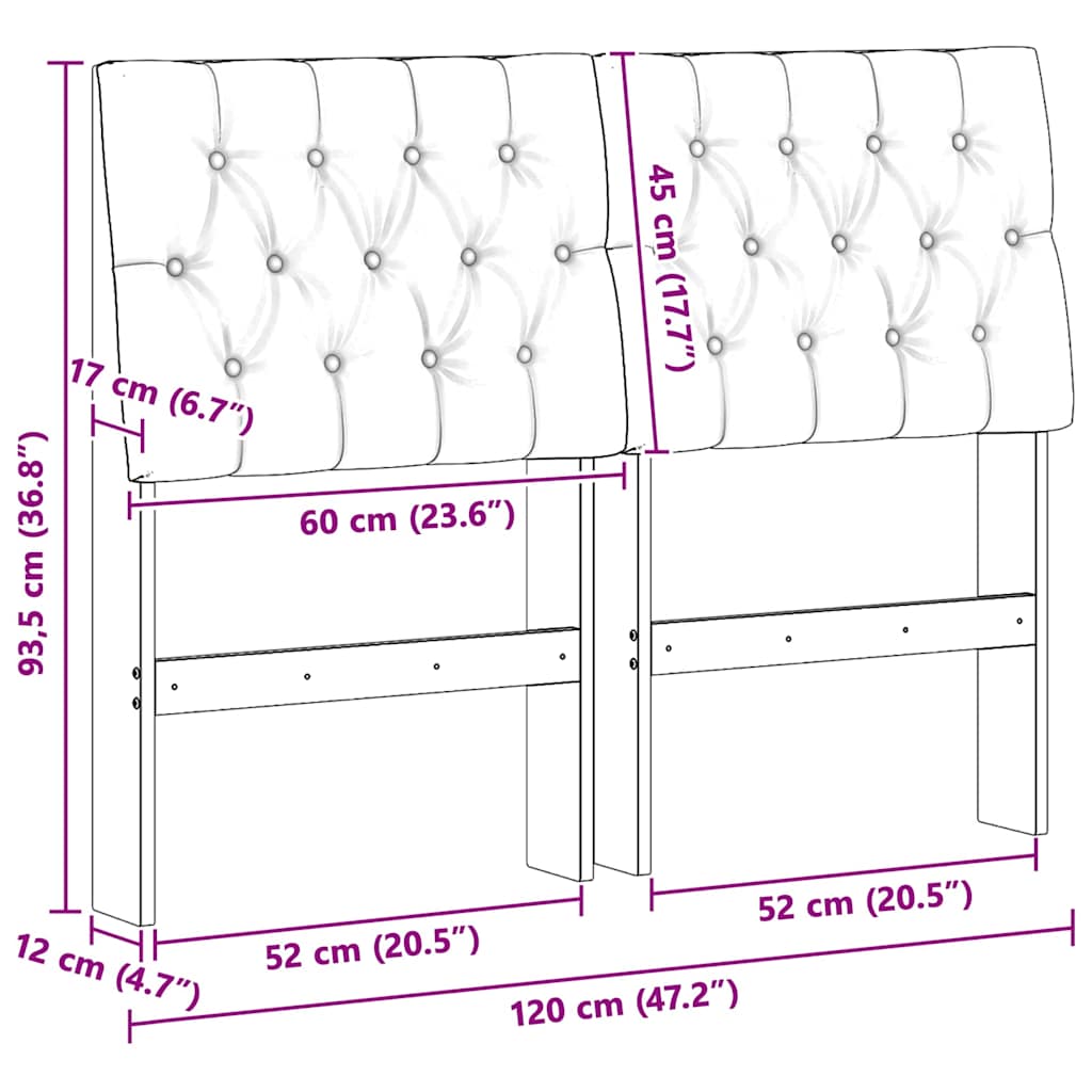 Tête de lit capitonnée Noir 120 cm Pin massif - XIOS