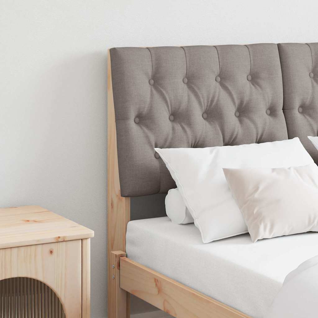 Tête de lit capitonnée Taupe 120 cm Pin massif - XIOS