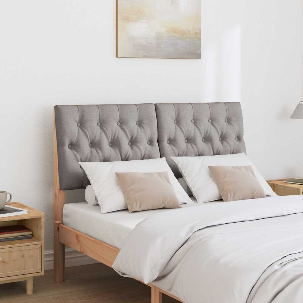 Tête de lit capitonnée Taupe 120 cm Pin massif - XIOS