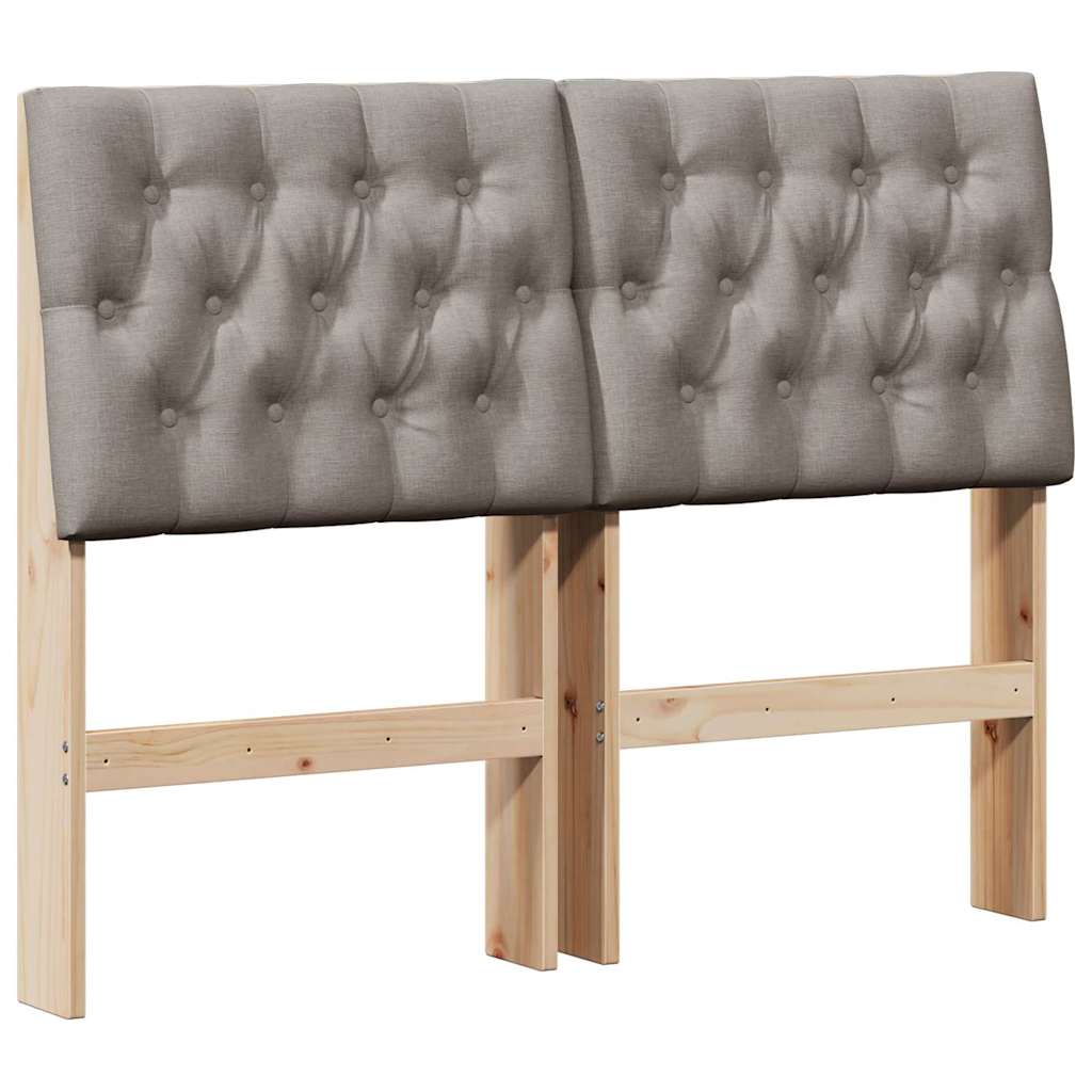 Tête de lit capitonnée Taupe 120 cm Pin massif - XIOS