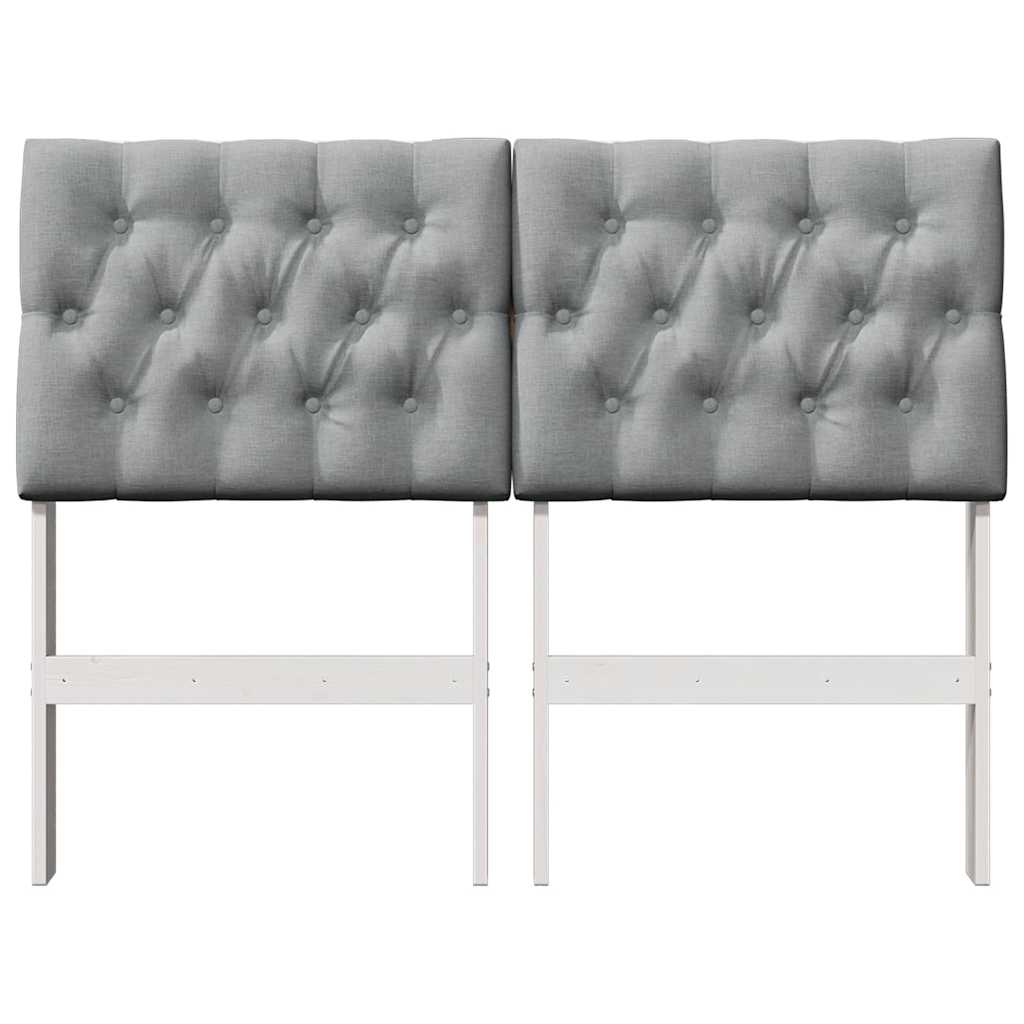 Tête de lit capitonnée Gris clair 120 cm Pin massif - XIOS
