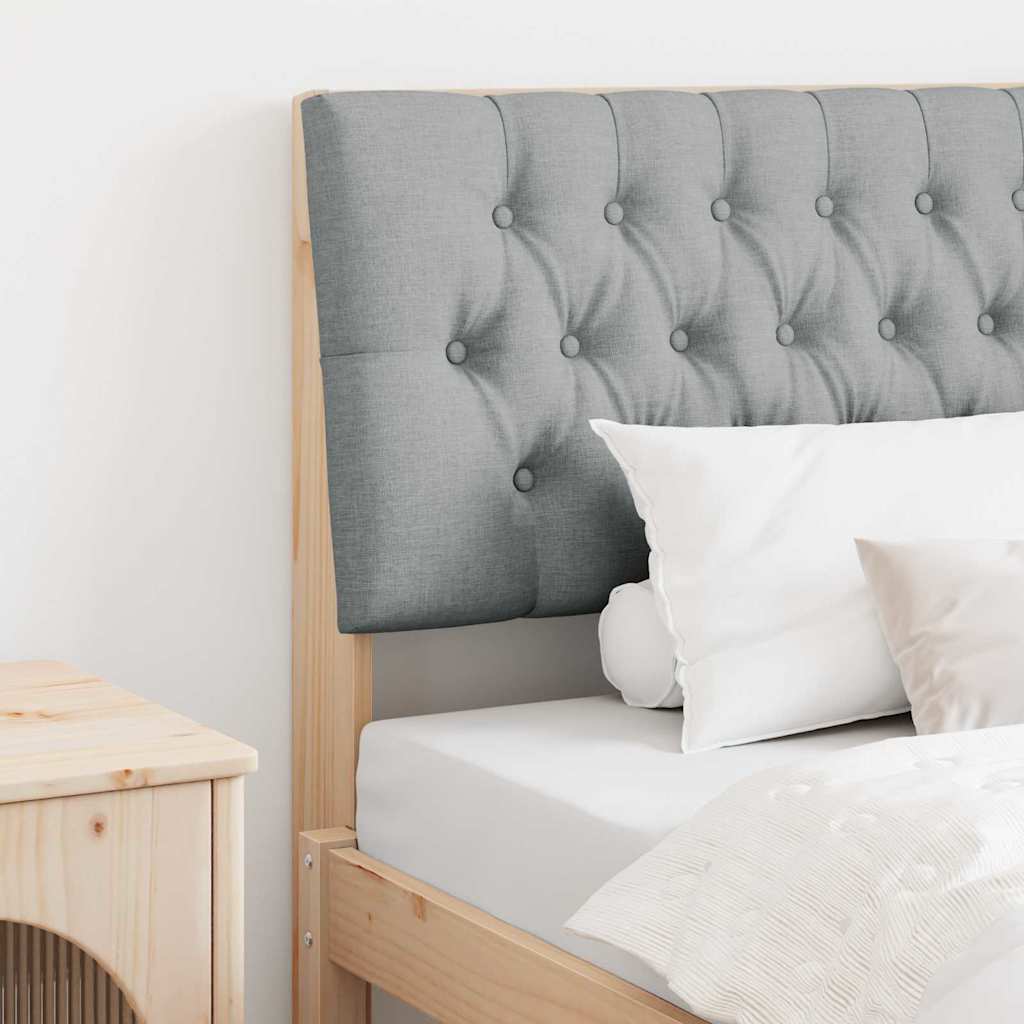 Tête de lit capitonnée Gris clair 100 cm Pin massif - XIOS