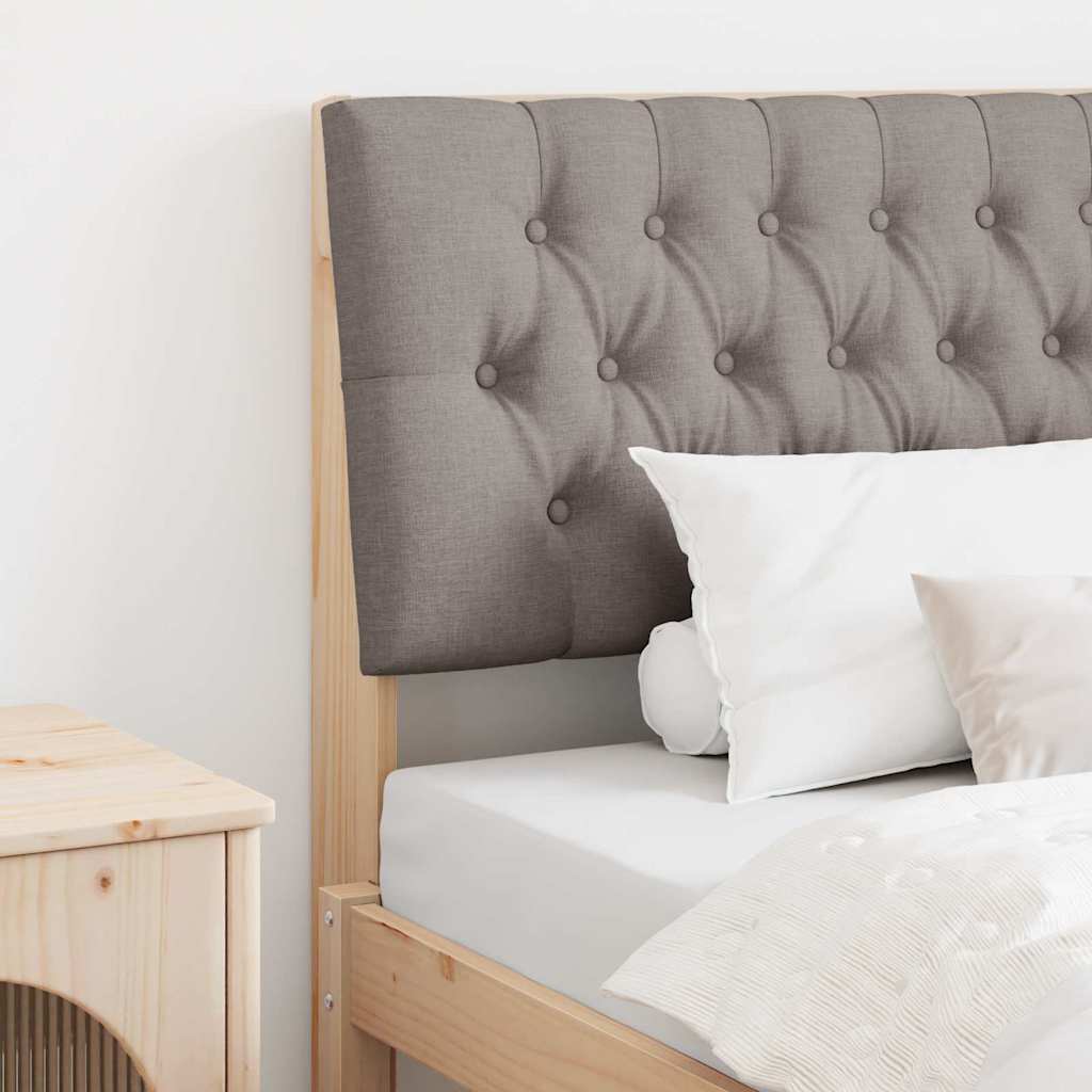 Tête de lit capitonnée Taupe 100 cm Pin massif - XIOS