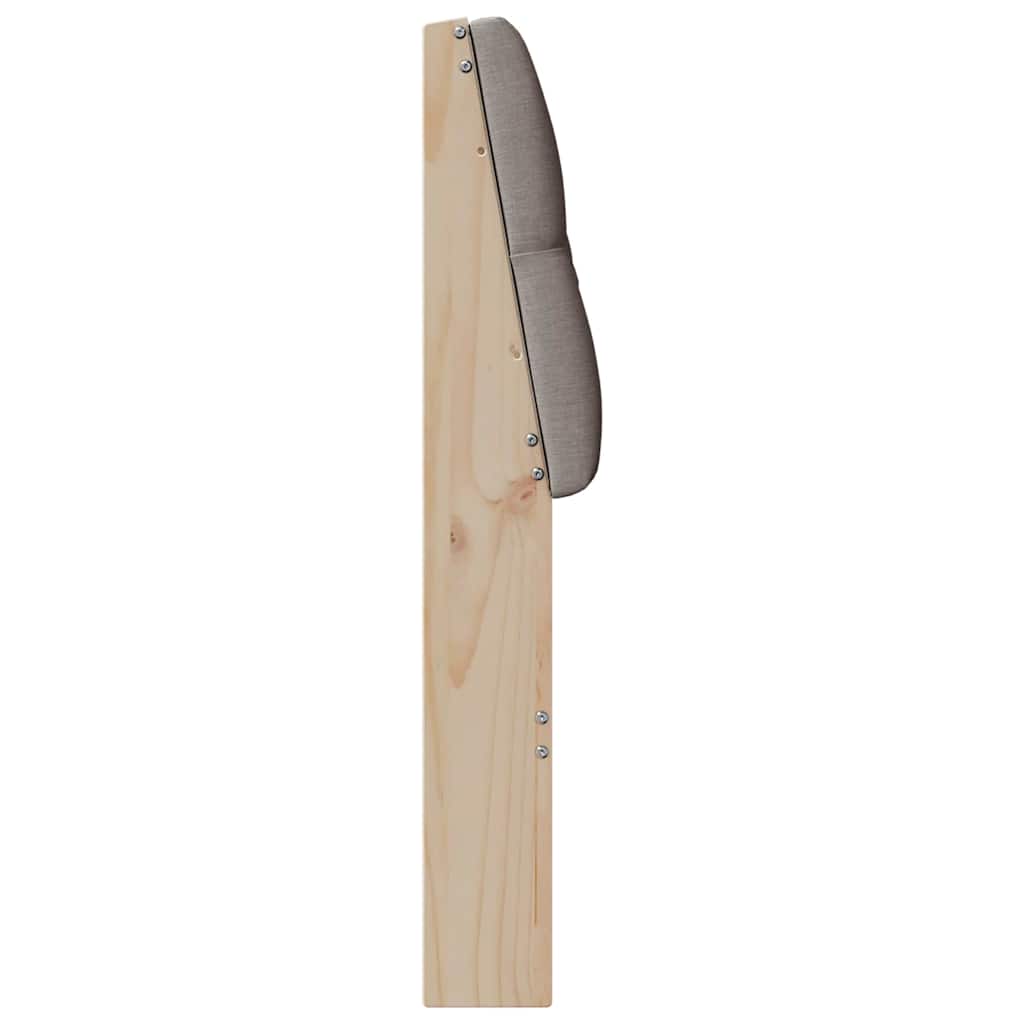 Tête de lit capitonnée Taupe 100 cm Pin massif - XIOS