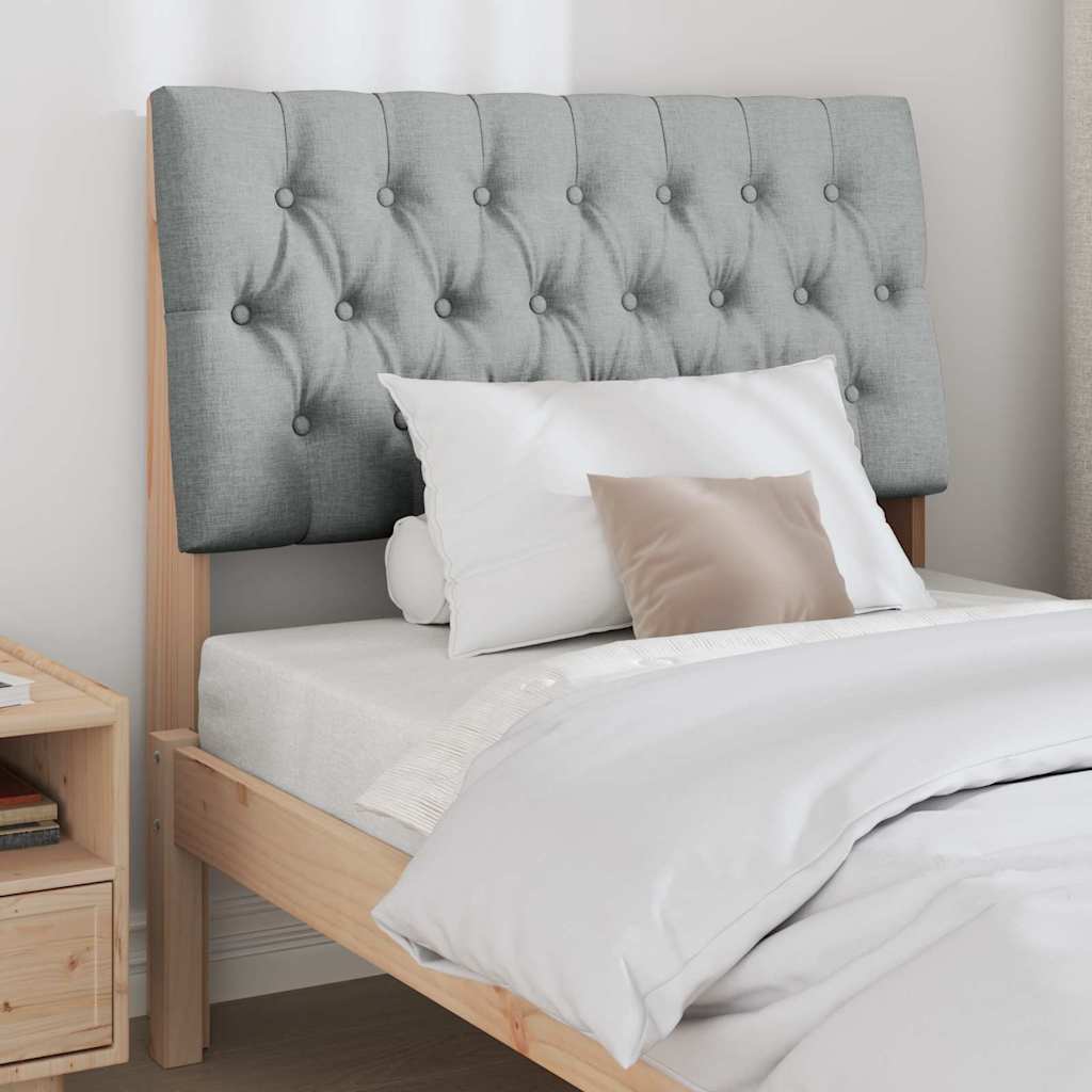 Tête de lit capitonnée Gris clair 90 cm Pin massif - XIOS