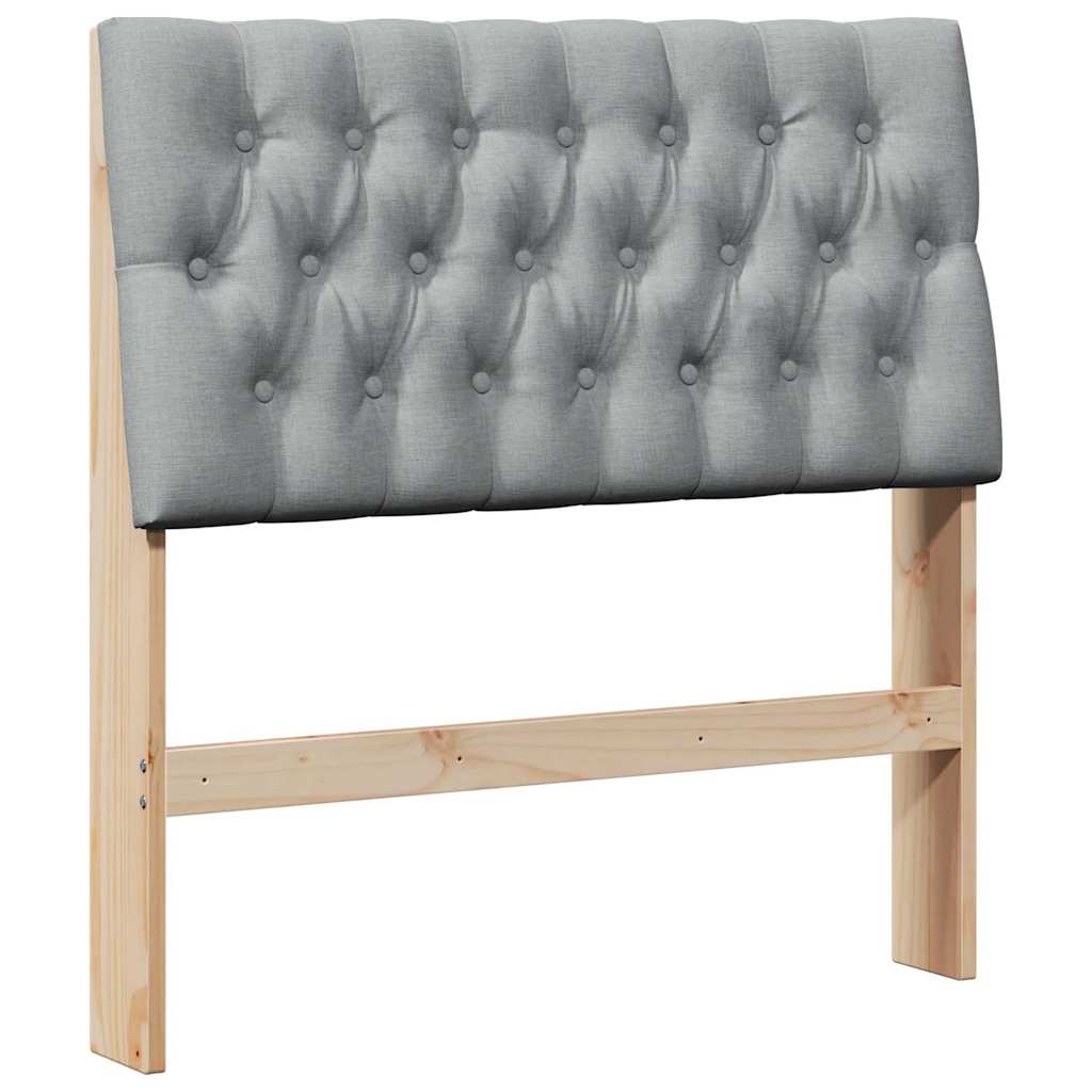 Tête de lit capitonnée Gris clair 90 cm Pin massif - XIOS