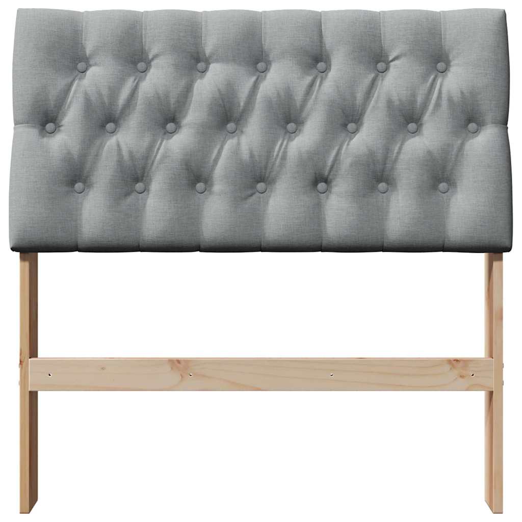Tête de lit capitonnée Gris clair 90 cm Pin massif - XIOS