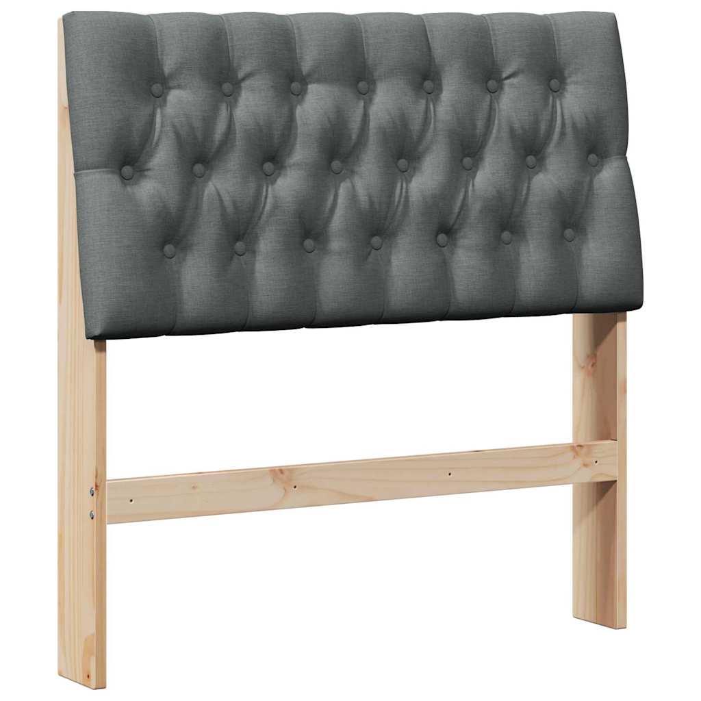 Tête de lit capitonnée Gris foncé 90 cm Pin massif - XIOS