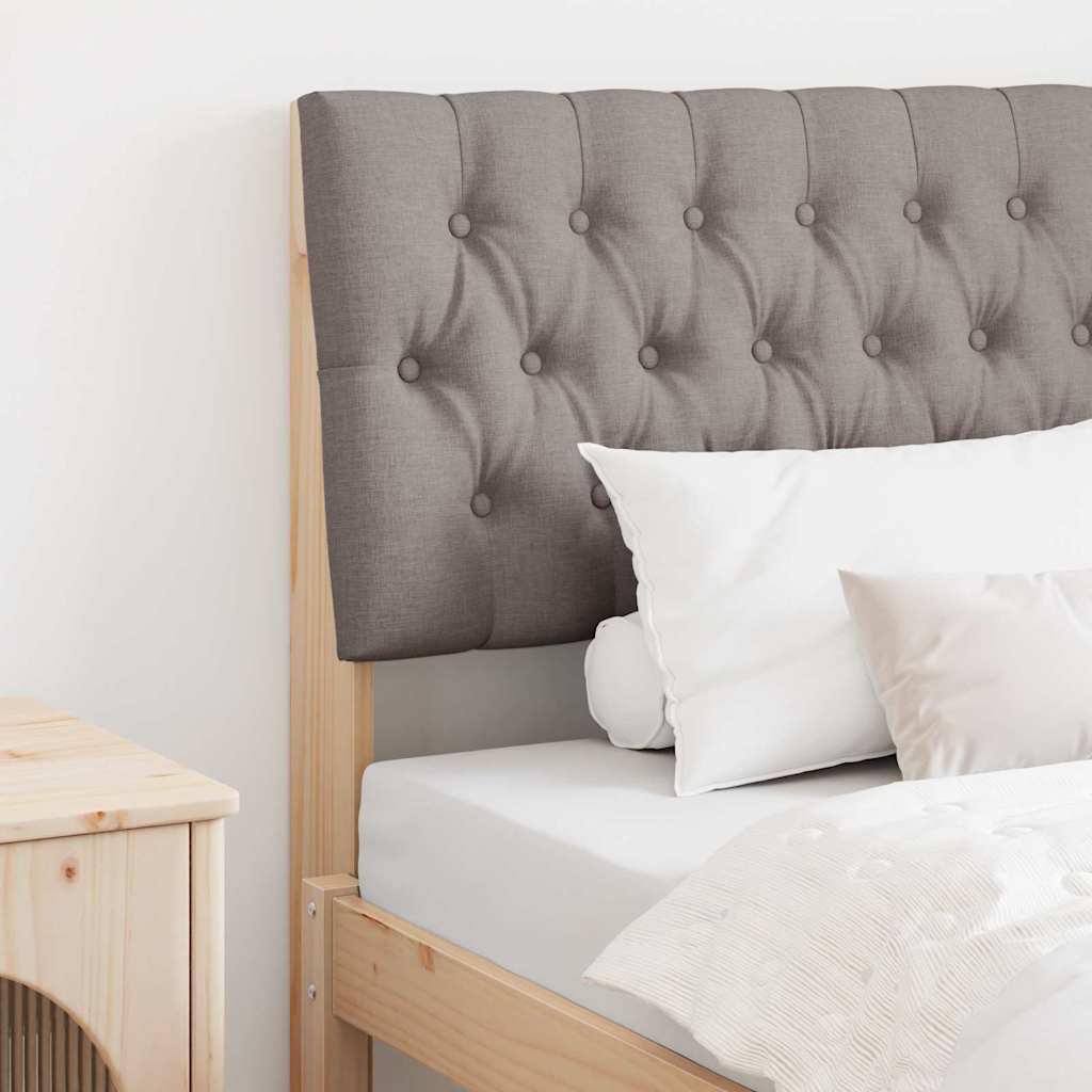 Tête de lit capitonnée Taupe 90 cm Pin massif - XIOS