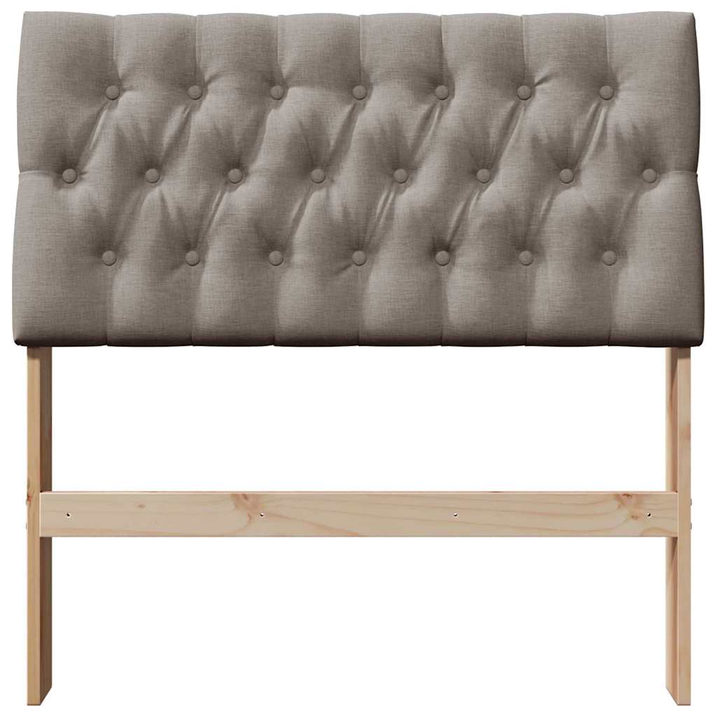 Tête de lit capitonnée Taupe 90 cm Pin massif - XIOS