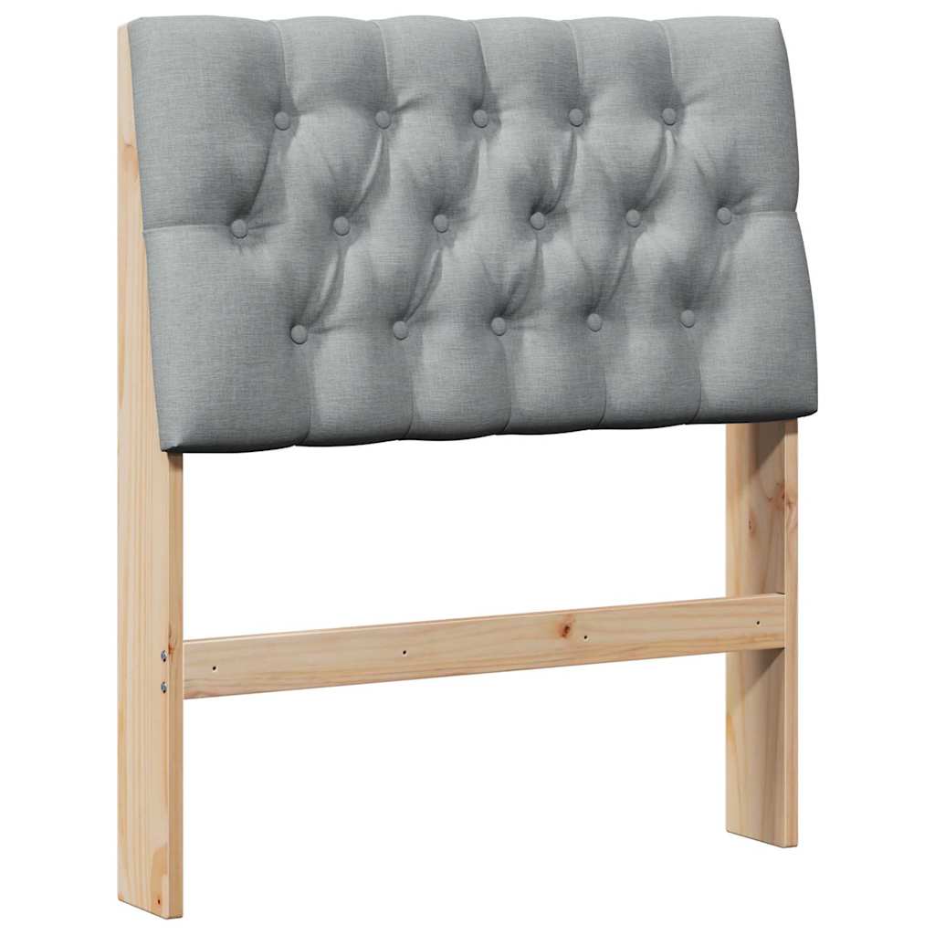Tête de lit capitonnée Gris clair 80 cm Pin massif - XIOS