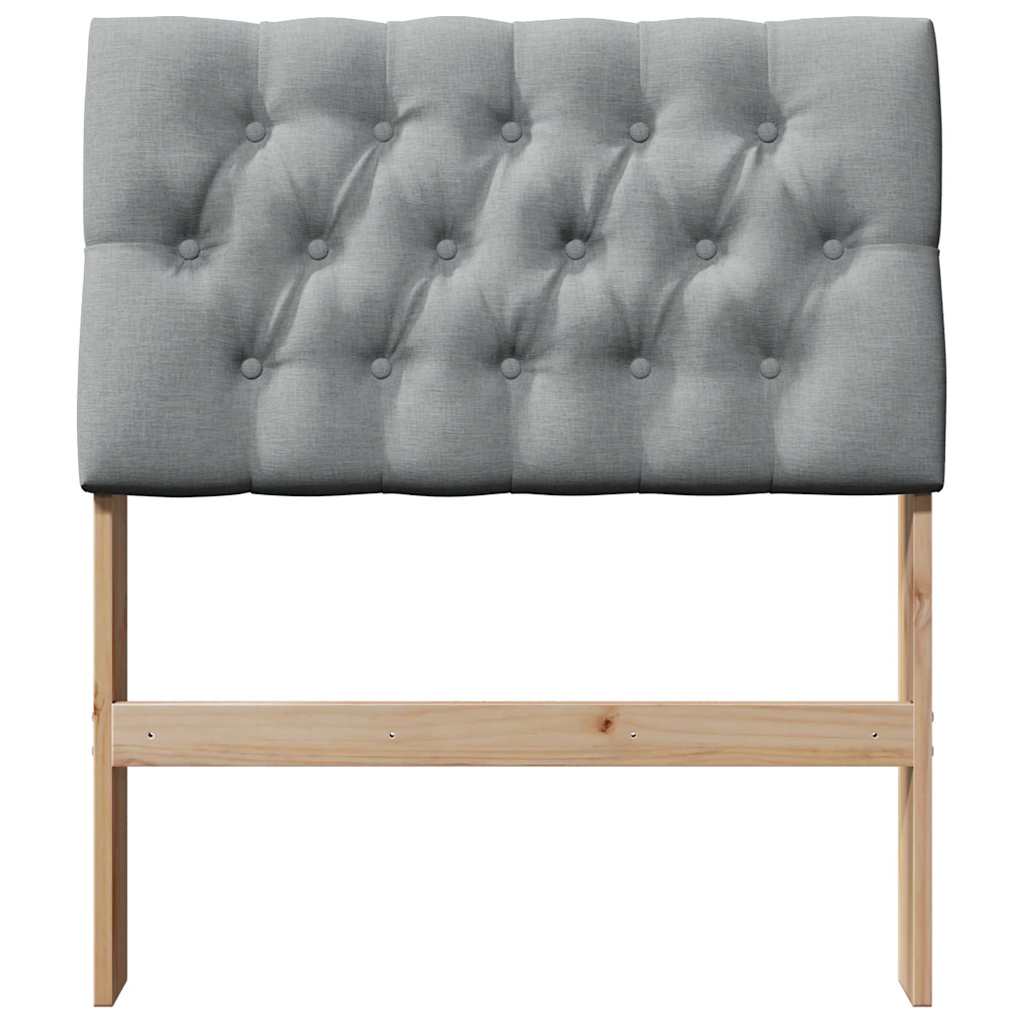 Tête de lit capitonnée Gris clair 80 cm Pin massif - XIOS