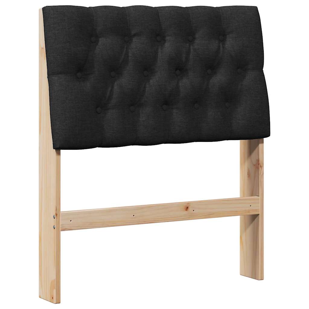 Tête de lit capitonnée Noir 75 cm Pin massif - XIOS