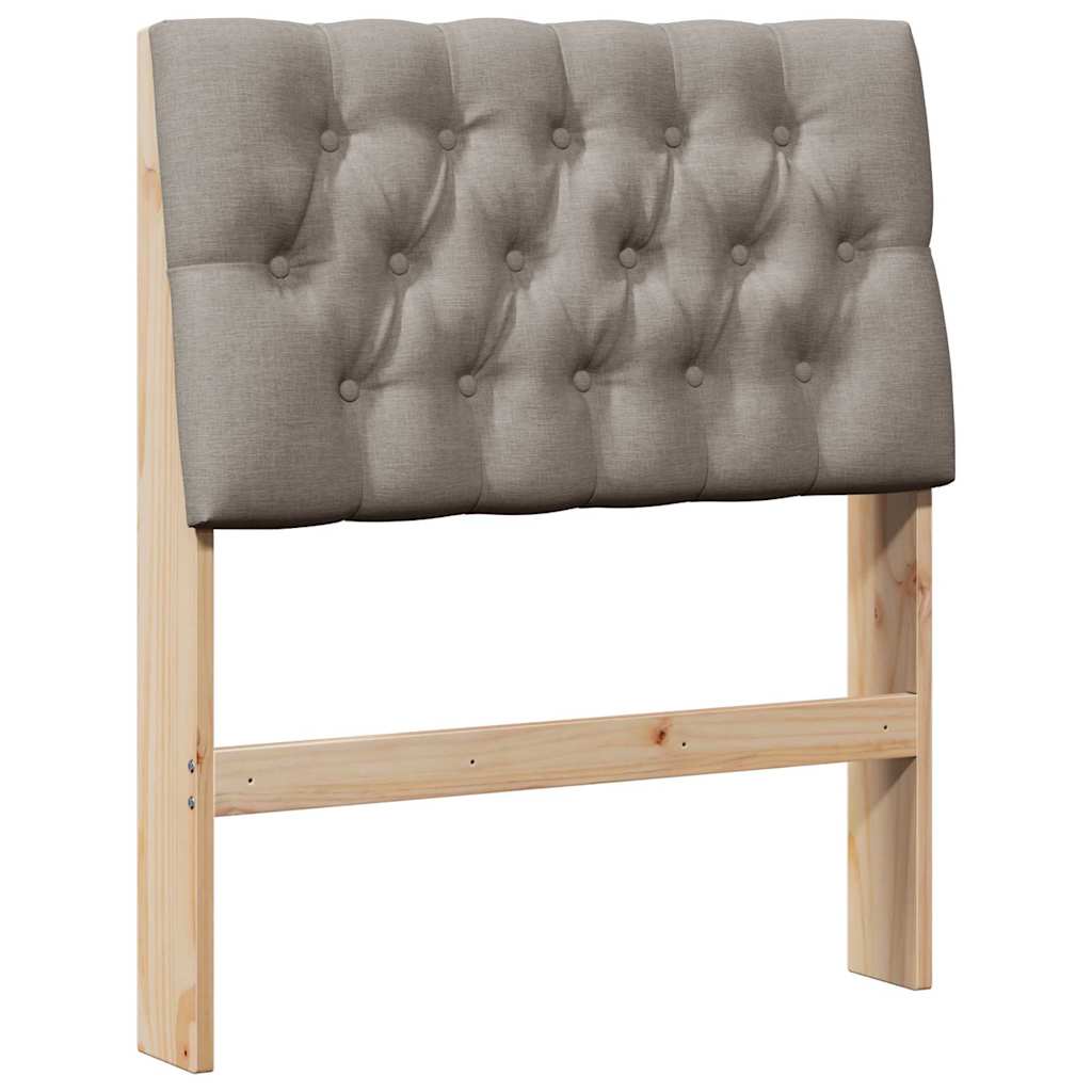 Tête de lit capitonnée Taupe 75 cm Pin massif - XIOS