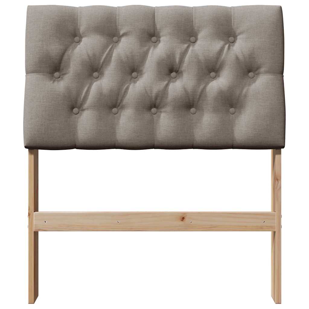 Tête de lit capitonnée Taupe 75 cm Pin massif - XIOS