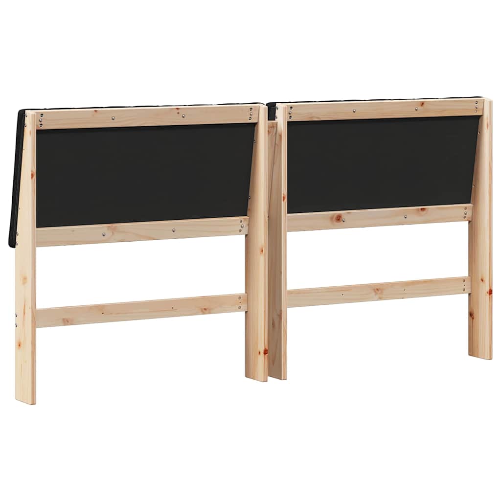 Tête de lit capitonnée Noir 200 cm Pin massif - XIOS