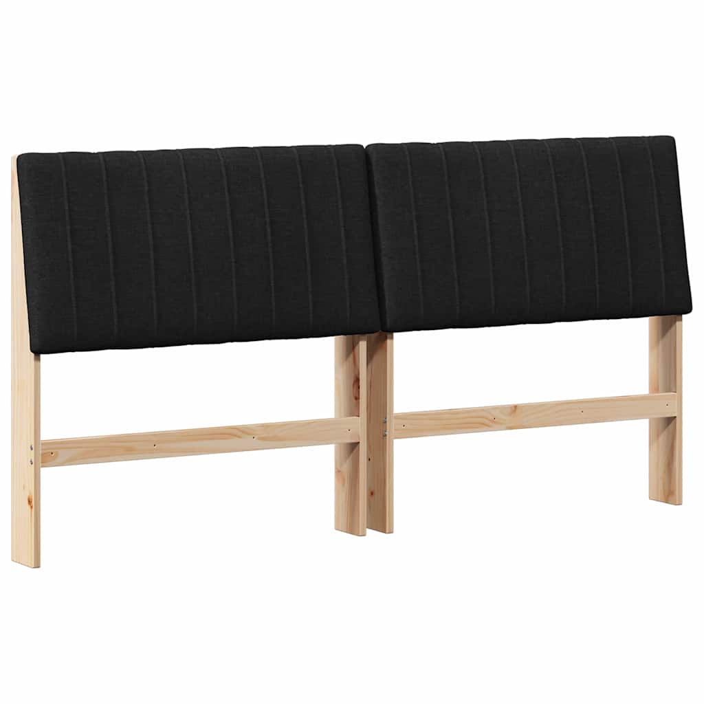 Tête de lit capitonnée Noir 180 cm Pin massif - XIOS