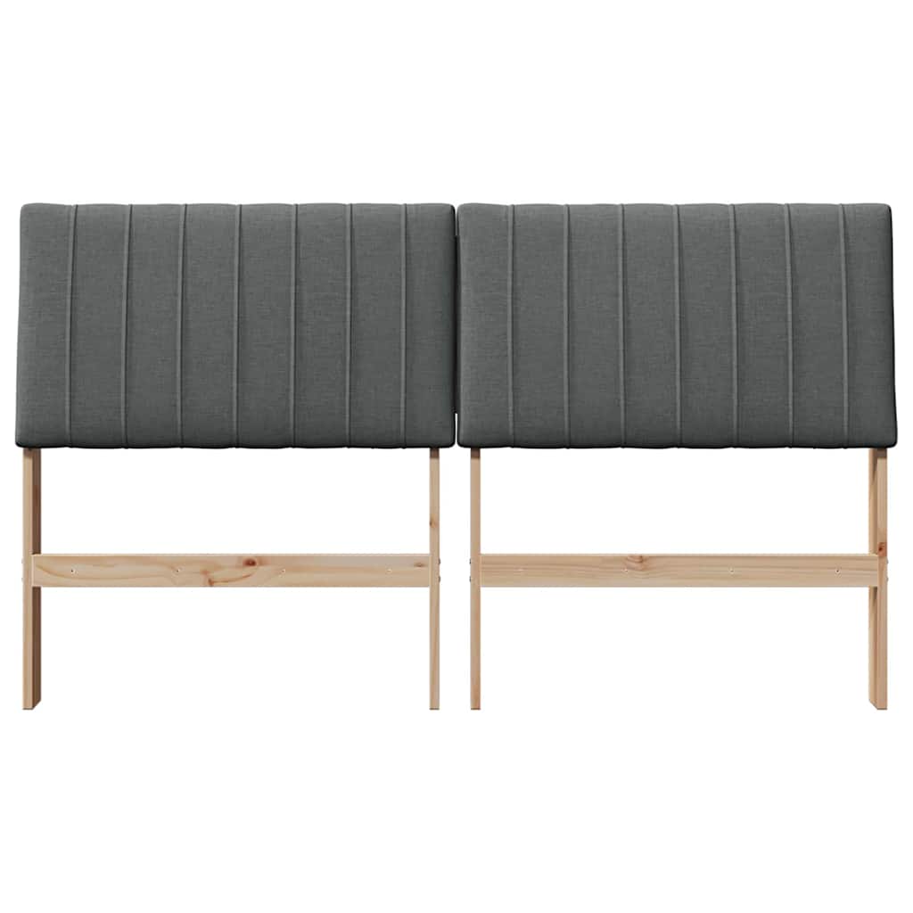 Tête de lit capitonnée Gris foncé 160 cm Pin massif - XIOS