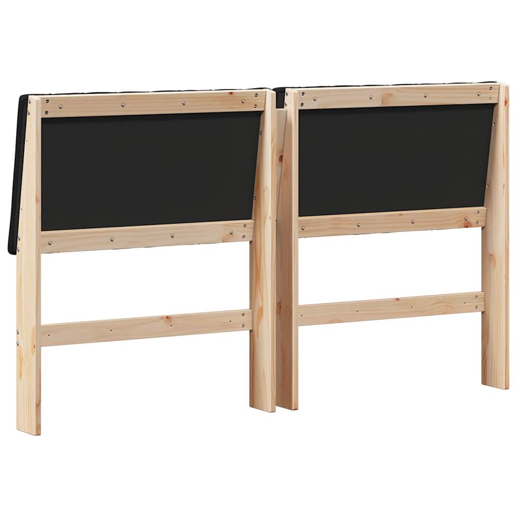 Tête de lit capitonnée Noir 160 cm Pin massif - XIOS