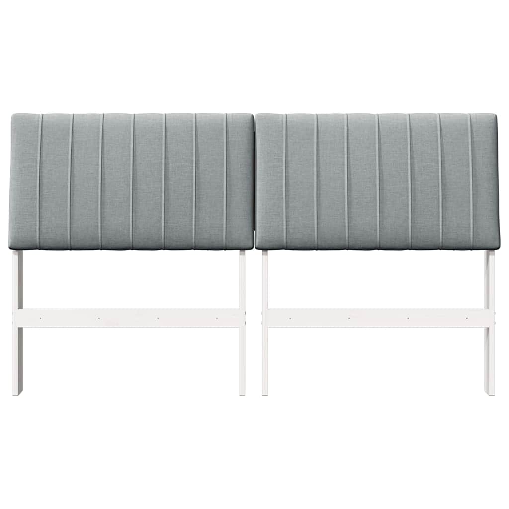 Tête de lit capitonnée Gris clair 160 cm Pin massif - XIOS