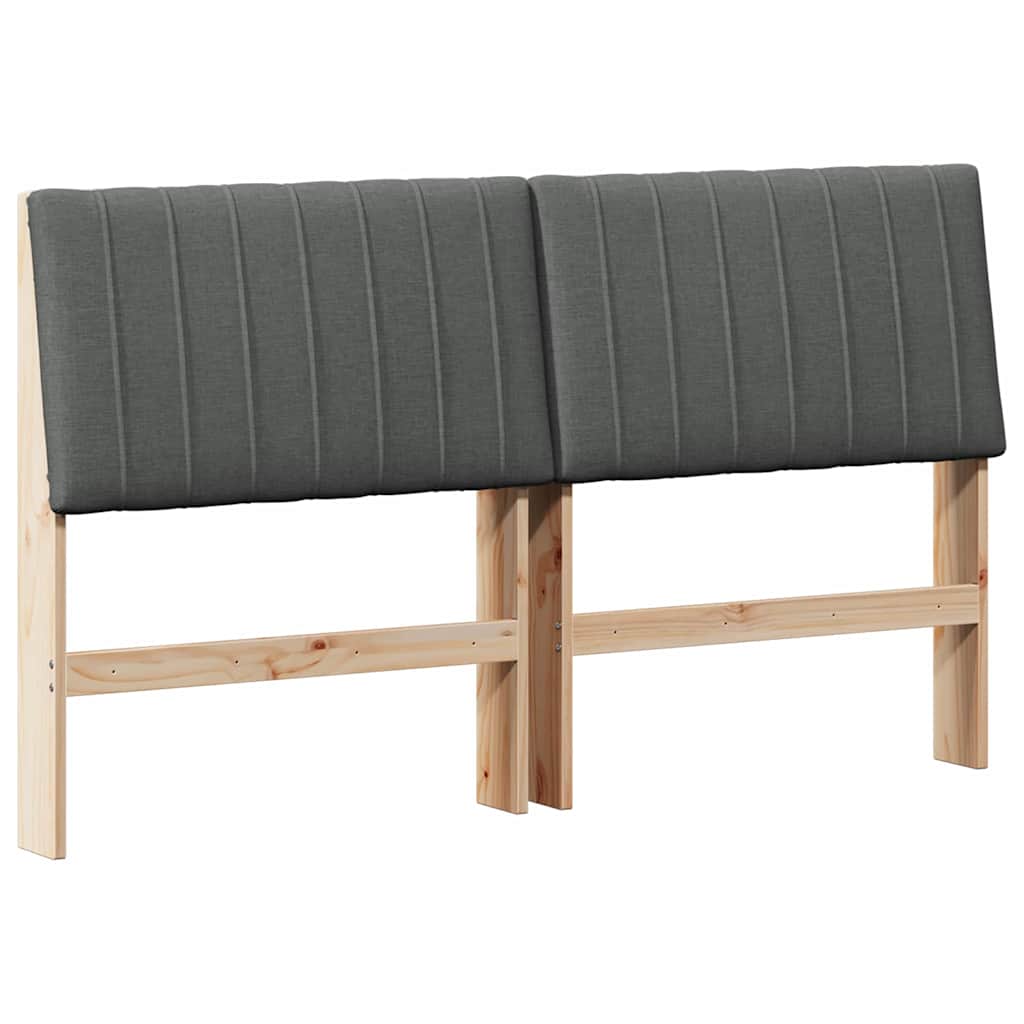 Tête de lit capitonnée Gris foncé 150 cm Pin massif - XIOS