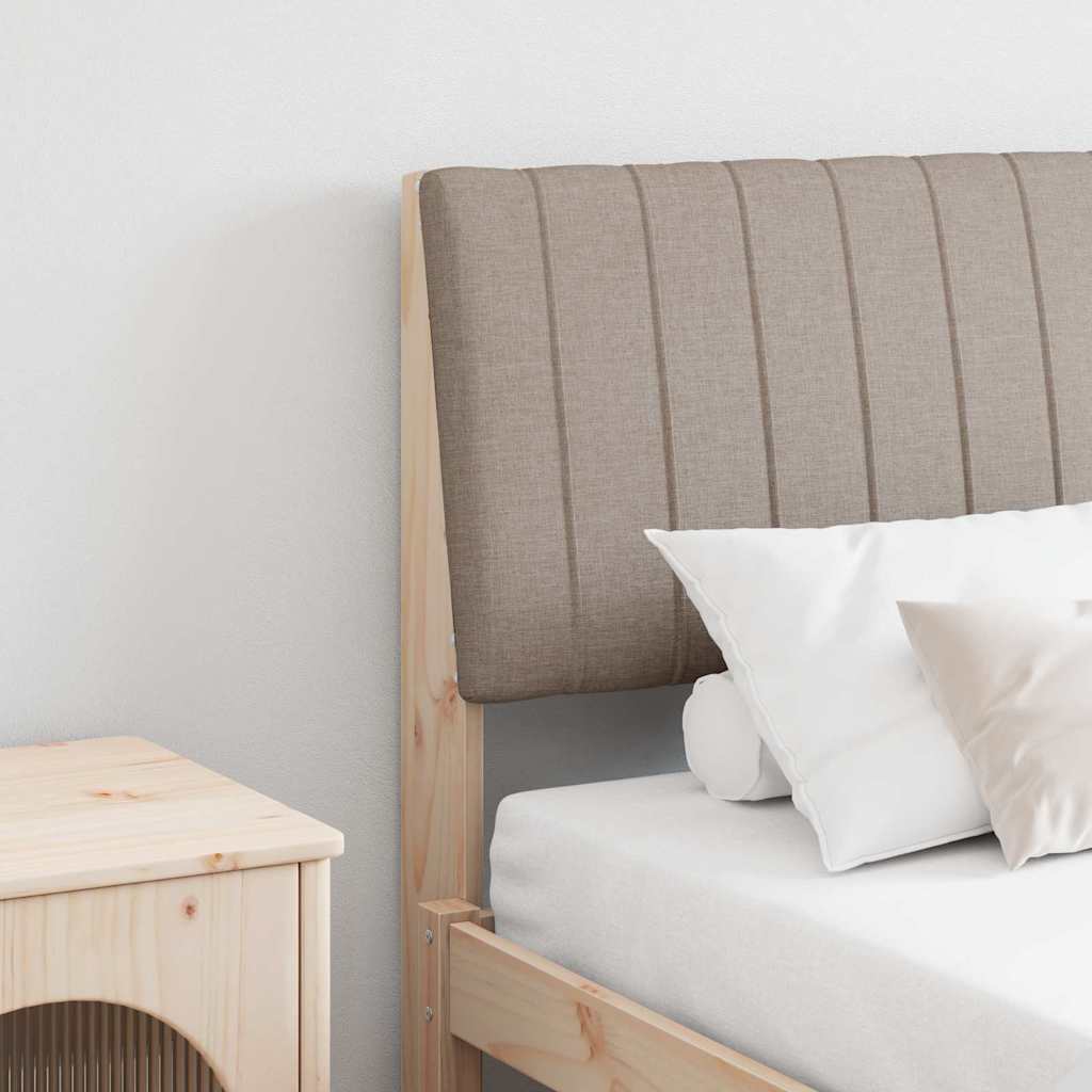 Tête de lit capitonnée Taupe 150 cm Pin massif - XIOS