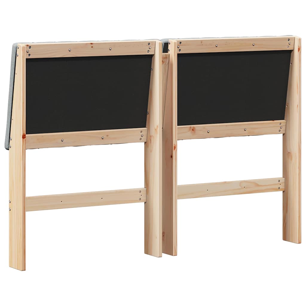 Tête de lit capitonnée Gris clair 140 cm Pin massif - XIOS