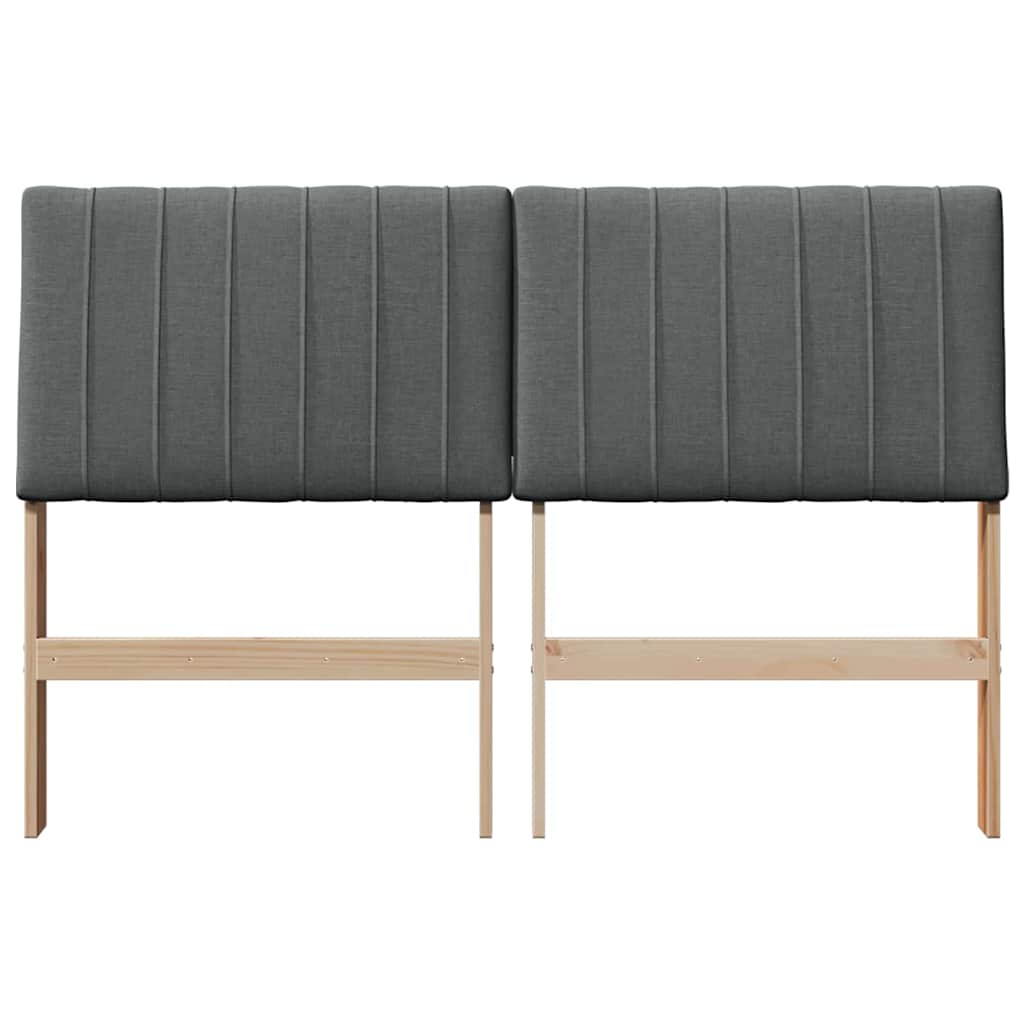 Tête de lit capitonnée Gris foncé 140 cm Pin massif - XIOS