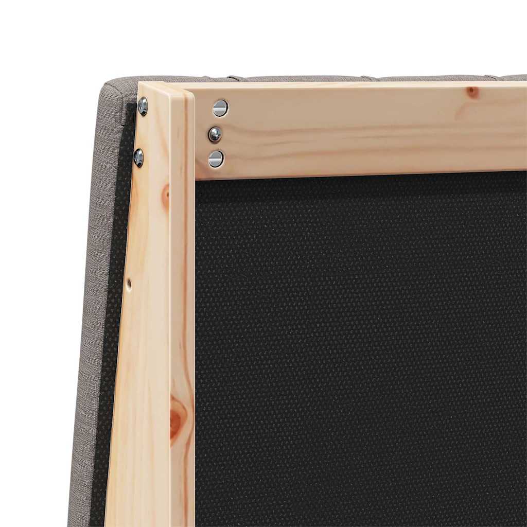 Tête de lit capitonnée Taupe 140 cm Pin massif - XIOS