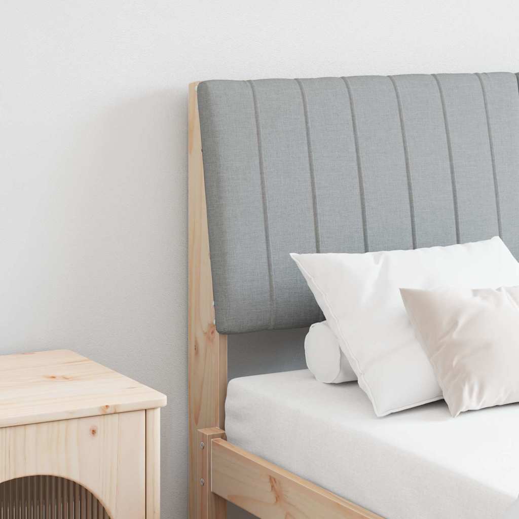 Tête de lit capitonnée Gris clair 135 cm Pin massif - XIOS