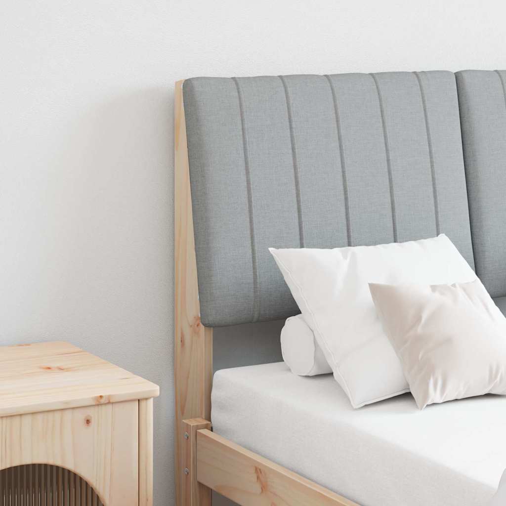 Tête de lit capitonnée Gris clair 120 cm Pin massif - XIOS