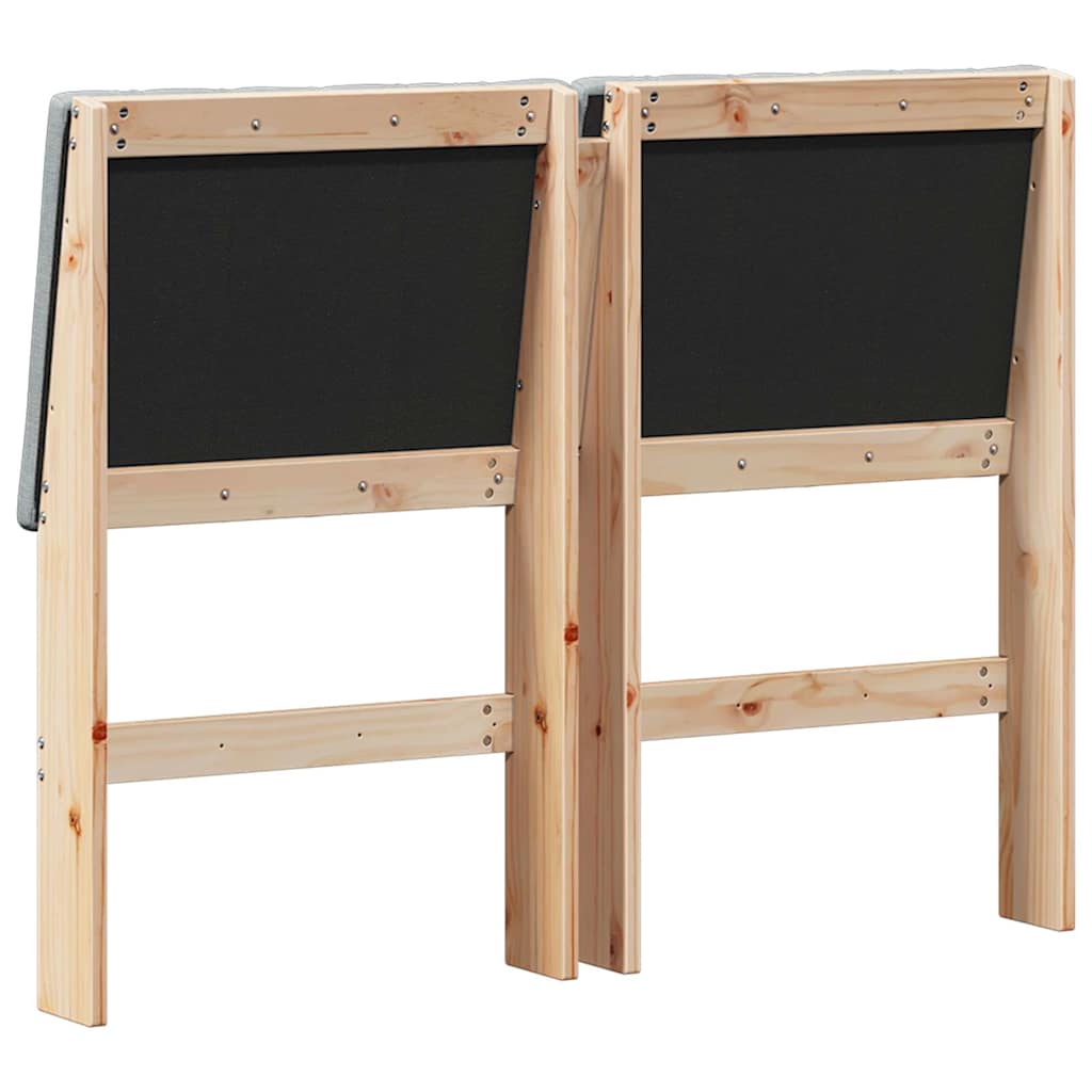Tête de lit capitonnée Gris clair 120 cm Pin massif - XIOS