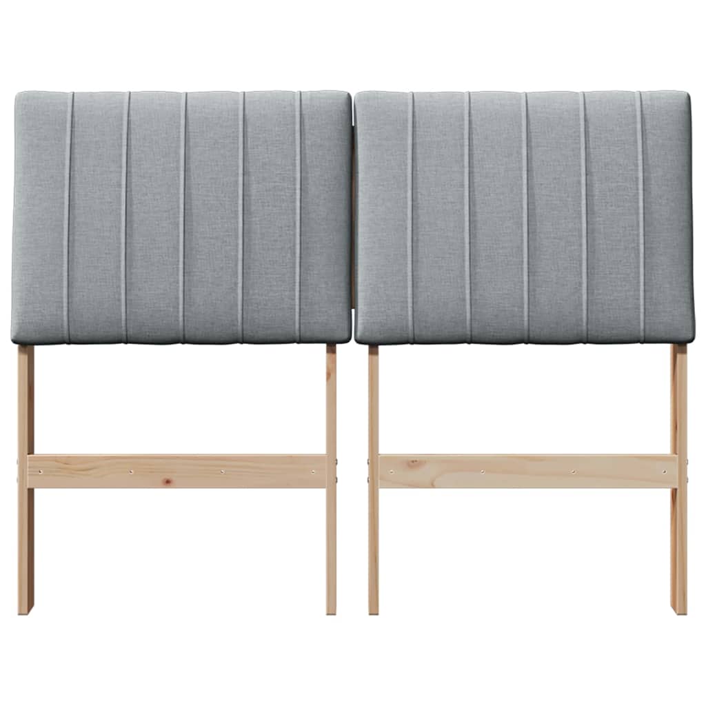 Tête de lit capitonnée Gris clair 120 cm Pin massif - XIOS