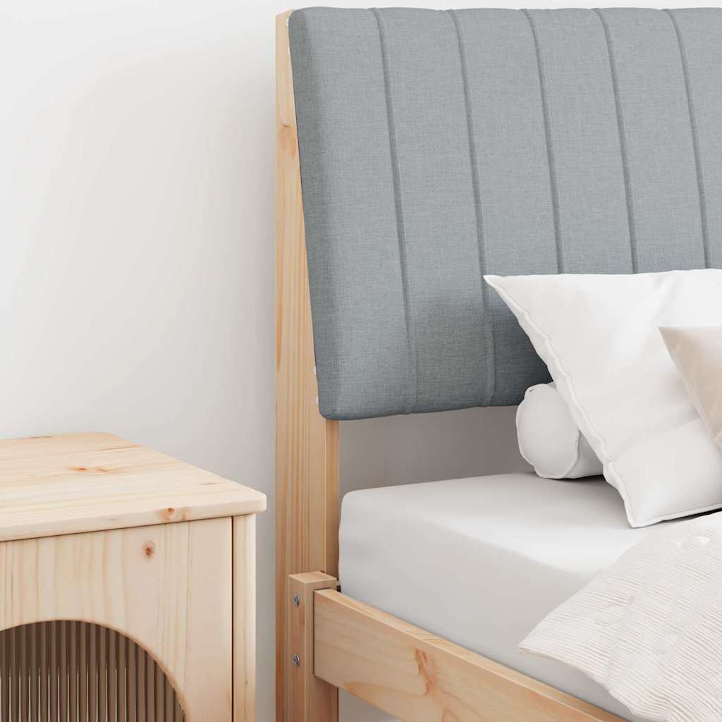 Tête de lit capitonnée Gris clair 100 cm Pin massif - XIOS