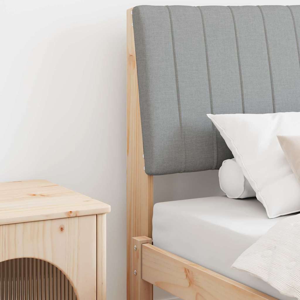 Tête de lit capitonnée Gris clair 90 cm Pin massif - XIOS