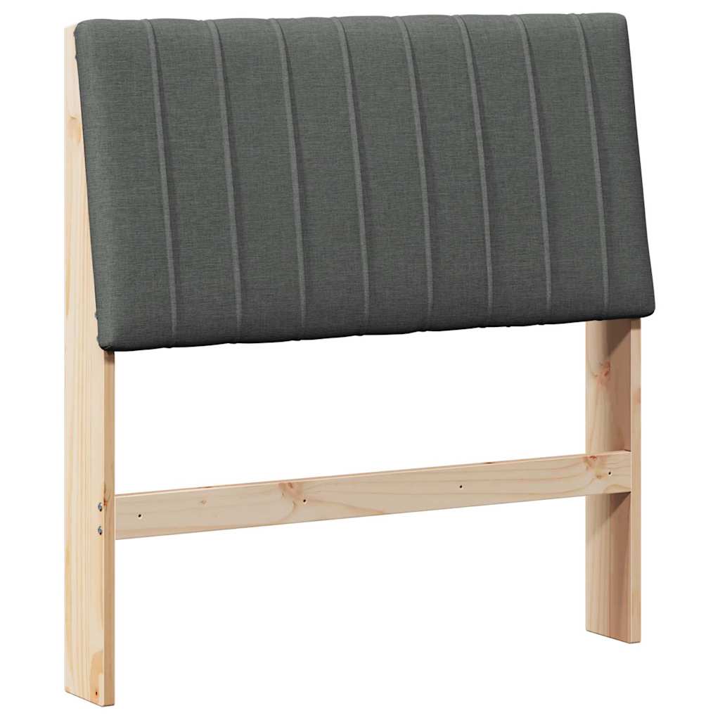 Tête de lit capitonnée Gris foncé 90 cm Pin massif - XIOS