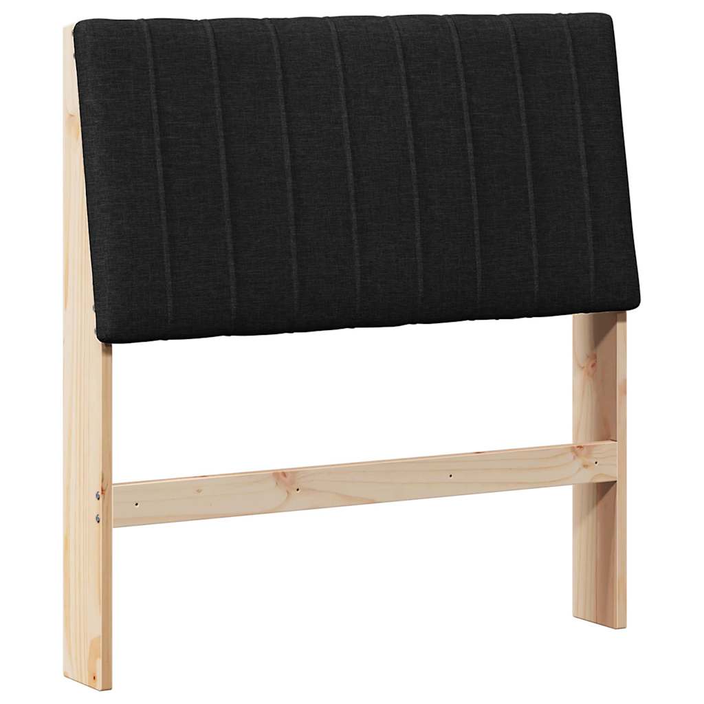 Tête de lit capitonnée Noir 90 cm Pin massif - XIOS