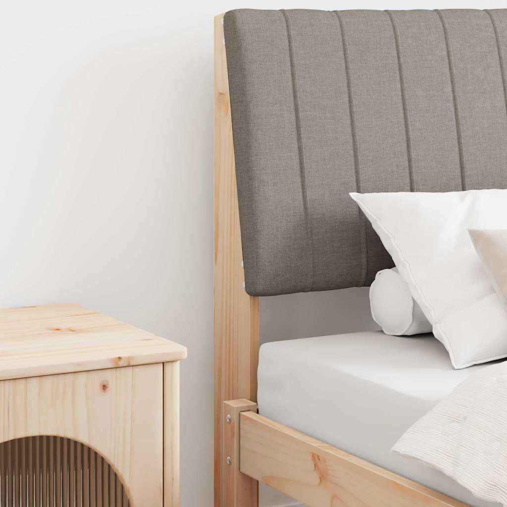 Tête de lit capitonnée Taupe 90 cm Pin massif - XIOS