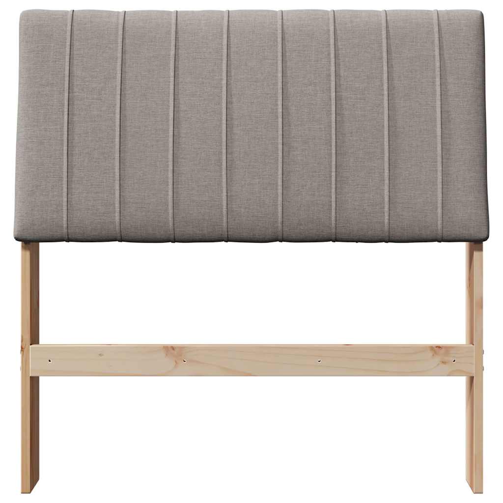 Tête de lit capitonnée Taupe 90 cm Pin massif - XIOS