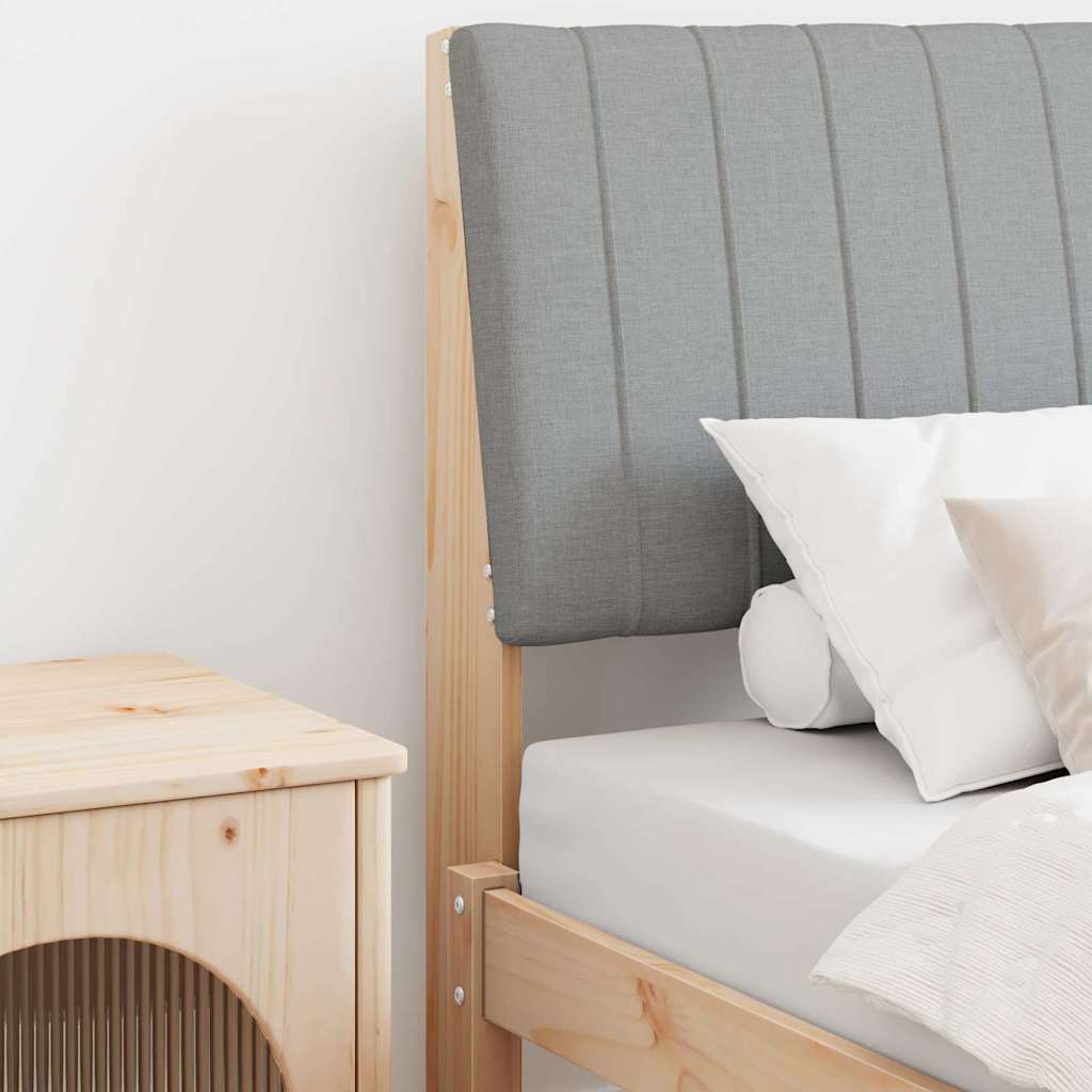 Tête de lit capitonnée Gris clair 80 cm Pin massif - XIOS