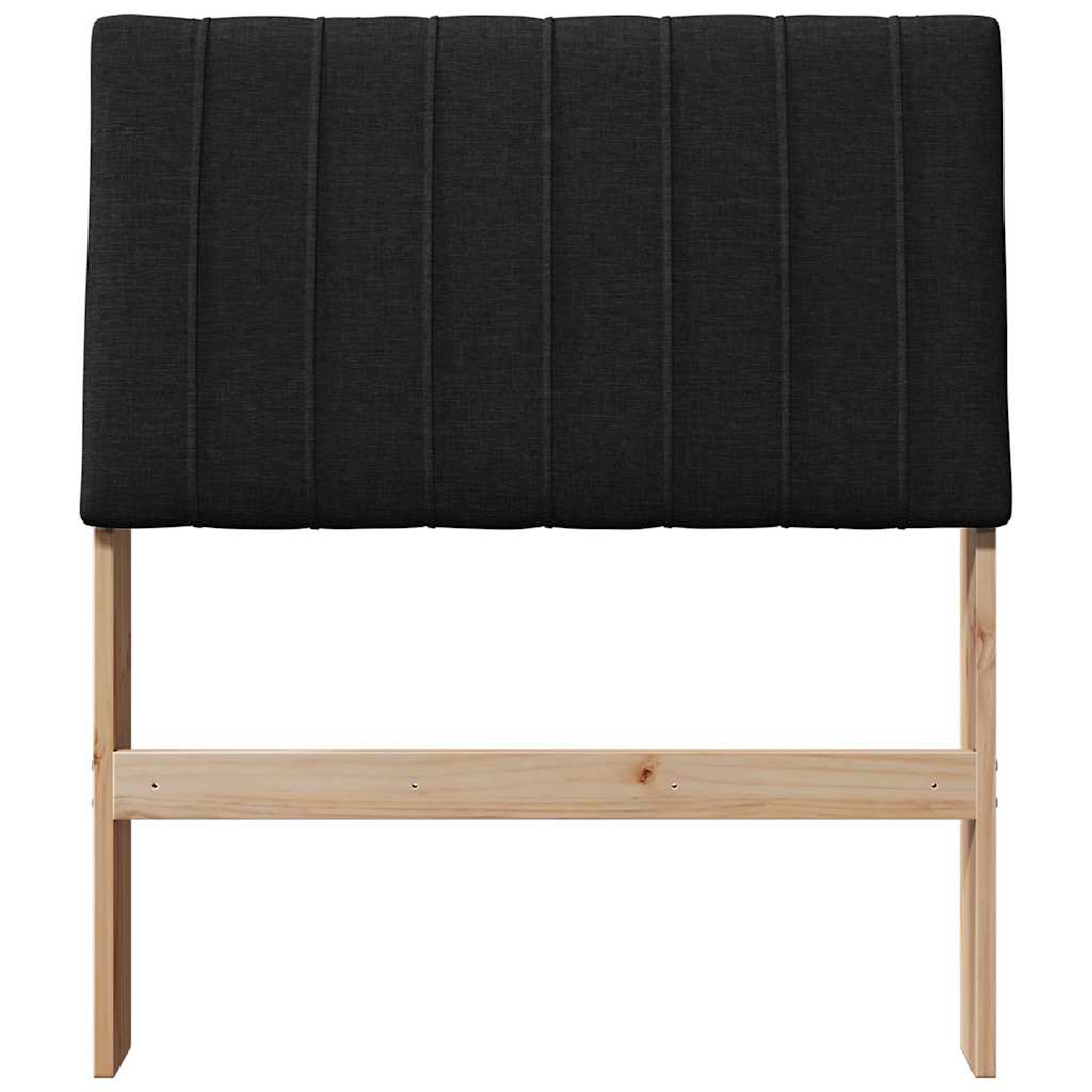 Tête de lit capitonnée Noir 80 cm Pin massif - XIOS
