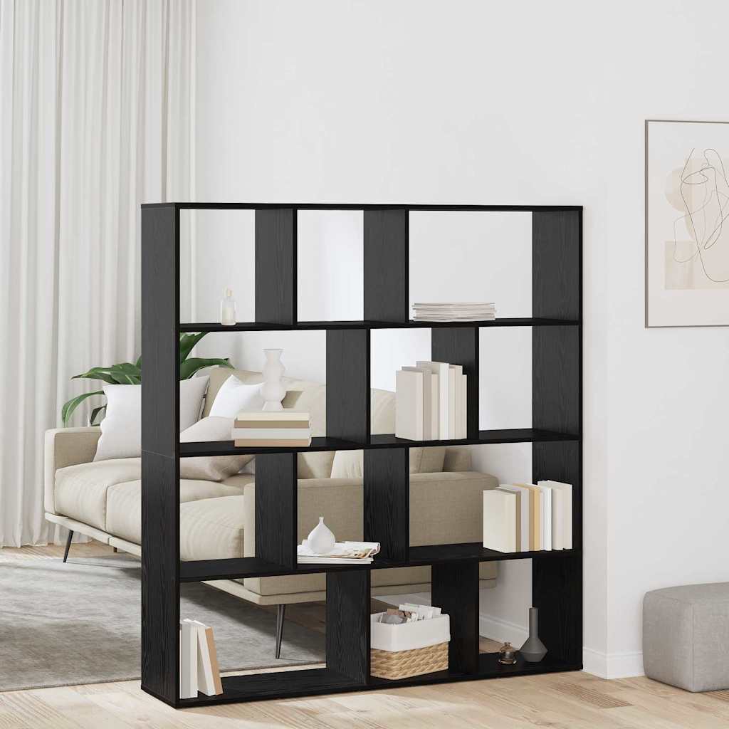Bibliothèque Chêne noir 132 x 29 x 141,5 cm Bois d'ingénierie - XIOS