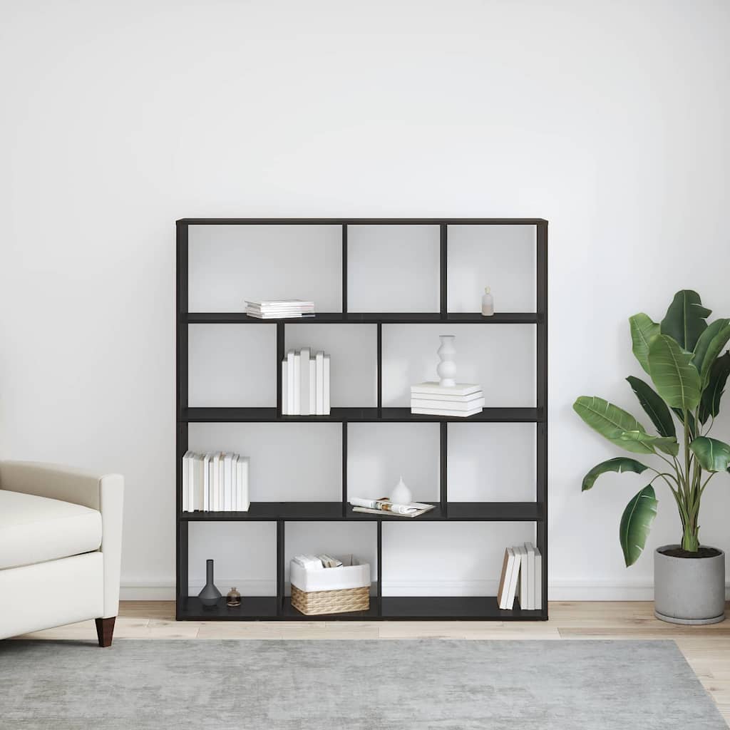 Bibliothèque Chêne noir 132 x 29 x 141,5 cm Bois d'ingénierie - XIOS