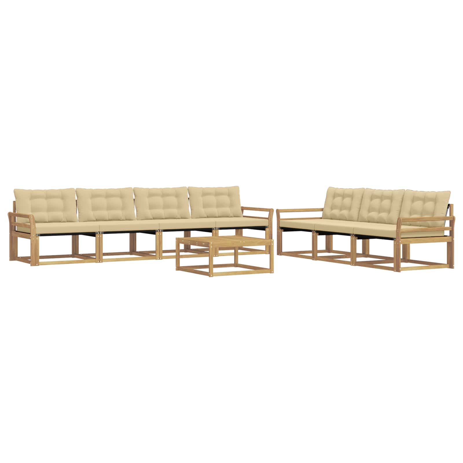 Ensemble de canapés d'extérieur 8 pcs Blanc et Beige - XIOS